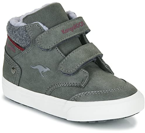 KangaROOS Pojkar unisex barn KAVU Primo V sneakers, stål grå/rouge, 28 EU