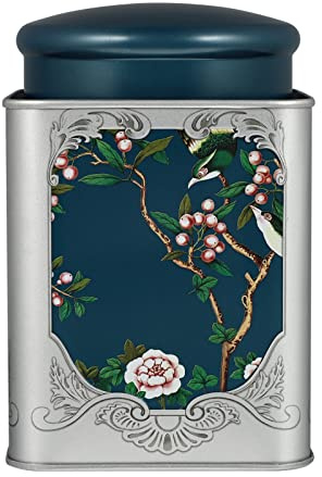 BESPORTBLE Tea Tin Canister with Double Lids: Chinese Style Vintage Metal Box for Loose Leaf Set - Small Storage Canisters for Food Coffee & Green Tea Accessories