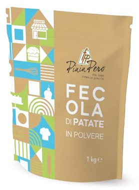 Pinin Pero Fecola di Patate 1 Kg – Addensante Naturale per Dolci Soffici e Impasti – Senza Glutine* – Doypack Richiudibile