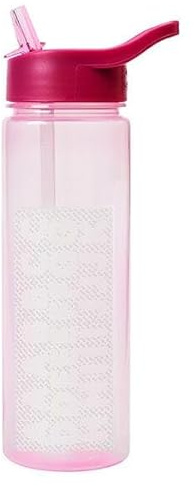 Polar Gear Personalised A-Z Sticker Water Bottle with Straw 600ml – Official Merchandise Kids Reusable Non Spill BPA Free Tritan – Personalise - Ideal For School Nursery Sports Picnic,Pink/Berry | Kids Reusable, Non Spill, BPA Free Tritan, Ideal For School Nursery Sports Picnic