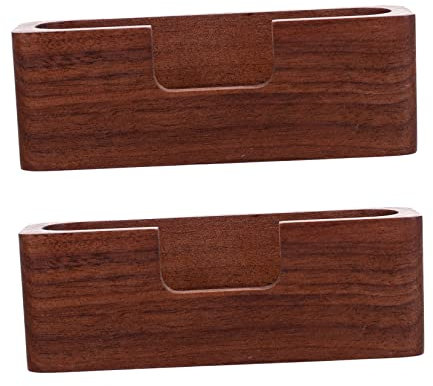 Cabilock 2stücke Visitenkartenständer Aus Holz Für Desktop Mit Großer Kapazität Zum Aufbewahren Von Karten Rutschfester Basis Und Holzmaserung Für Langlebige Nutzung