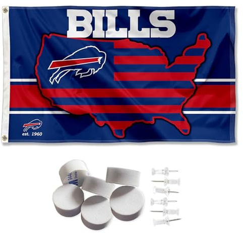 Buffalo Bills USA Country Banner and Tapestry Wall Tack Pads