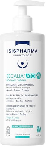 ISISPHARMA SECALIA ATO Crema Doccia 400 ml - Pelle secca a tendenza atopica - Detergente effetto barriera - Nutre e lenisce il prurito - Adatto a tutta la famiglia - Prodotto in Francia