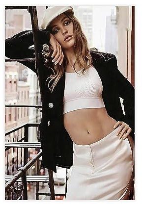 CHIPEL Lily-Rose Depp Actress - Movie Poster Canvas Poster Bedroom Decor Sports Landscape Office Room Decor Gift Unframe-style 24x36inch(60x90cm)
