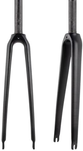 HIMALO 700c Rennrad Starre Gabel 3K Carbon Fahrrad-Gabel 1-1/8 Gerade 28,6mm Gewindelos C-Bremse Vorderradgabel QR 9 * 100mm (Color : Matte Black)