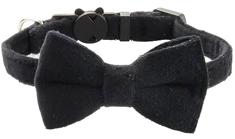 QARIDO Katzenhalsband mit Schleife, Hundehalsband mit Fliege und Glöckchen, Katzen- und Hunde-Dekorationszubehör für Reisen, Fotografie, Zuhause, Hochzeit, Spazierengehen