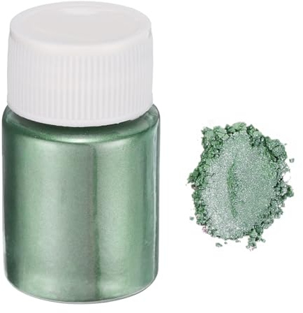 sourcing map 15g/0.5oz Mica Powder Natural Resin Epoxy Pigment Powders for Casting Resin, Car Paint, DIY Arts and Crafts, Pine Needle Green
