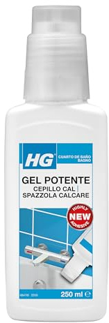 HG Power Gel Brush Limescale Remover, Limescale Cleaner & Descaler, Bathroom Cleaner & Kitchen Cleaner, Shower, Bath & Toilet Limescale Remover, Anti Limescale Gel & Brush Kit - 250ml