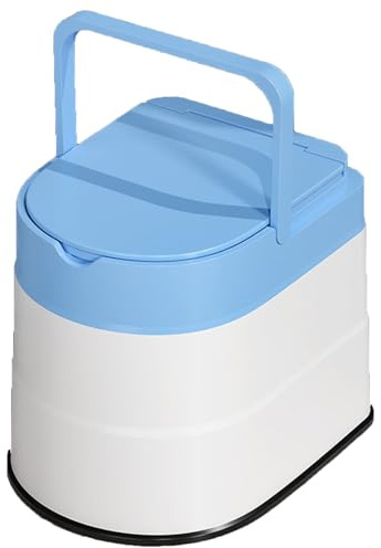 Sedile WC rialzato con Maniglie Fino a 500 libbre, Sedile WC rialzato per disabili per Anziani, Impermeabile, Antiscivolo, Telaio di Sicurezza per WC autonomo, Adatto a Qualsiasi WC, Blu