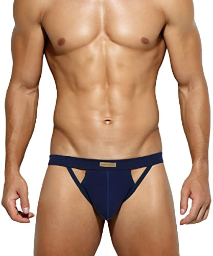 Casey Kevin Jockstrap Män Suspension Sexig G-string Andningsaktiv Slips Sport Underkläder Thong, K6-safir blå, XL