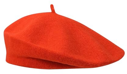 Französisch Beret für Frauen Mädchen, Vintage Französisch Beret Hut Leichte Künstler-Barett-Mütze Französisches Barett aus Wollmischung Solide warme gestrickte Baskenmütze Warme Wintermütze