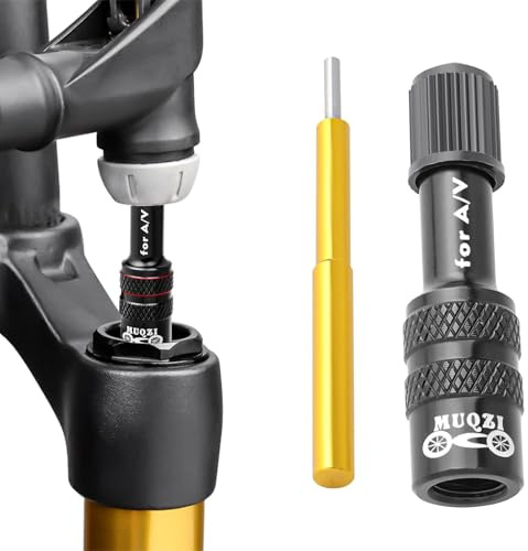 Whnbuij Fahrrad-Vorderradgabel-Ventiladapter – Fahrrad-Gabelpumpen-Adapter, Fahrrad-Gabelpumpen-Adapter | 47,3 x 11,3 mm -Ventiladapter aus Aluminiumlegierung, Fahrradzubehör für Reifenpumpe, geeigne