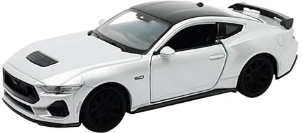 Toi-Toys Ford Mustang GT 2024 12cm Modellauto Metall Modell Auto Spielzeugauto 87 (Silber-Metallic)