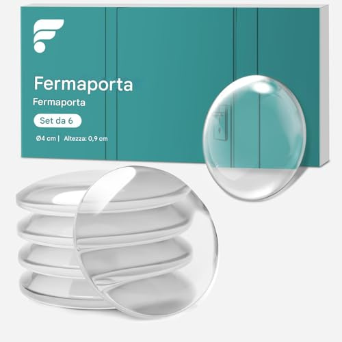 shinfly Fermaporta Maniglia a Muro, 6 Pezzi Paracolpi Porta in Silicone Trasparente, 40x9mm Fermaporta Adesivo, Gommini per Porte Salva Muro, Door Stopper per Porte,Maniglie,Frigoriferi e Finestre