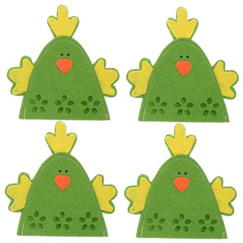 OSALADI 4pezzi Copriuova Forma Sacchetti per Conservare Uova Portauova Decorativo in Stoffa Contenitore per Uova Riutilizzabile Decorazioni per Feste Primaverili