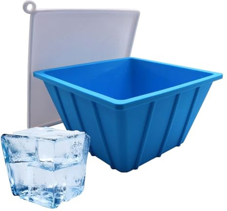 Moule de bloc de glace, grand moule à bloc de glace | Moule de bloc de glace en silicone à plongeon à froid - Boissons au congélateur en couvercle Accessoire de bain de refroidissement de refroidissem