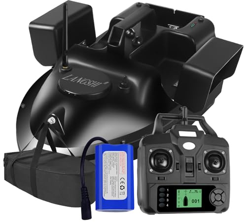 LANGSHI GPS Smart RC Köderboot 2kg Laden Auto Cruise Fernsteuerung 500M Entfernung Angeln Köderboot, 12000mah (S-V010)