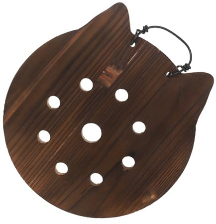 Milisten Scheda di piantagione di felci cornate Fiorna di felce sospesa montatura vegetale fioriera per piante decorative Fern Mount Board Fern Hanging Board Di legno Caffè