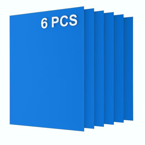 Uadme Colores Contrachapado 3 mm, 6 Hojas de Contrachapado de Tilo, A4 Tablero Madera Contrachapada 30x21cm, para Bricolaje, Pirograbado Corte por Laser CNC Modelado (Azul)