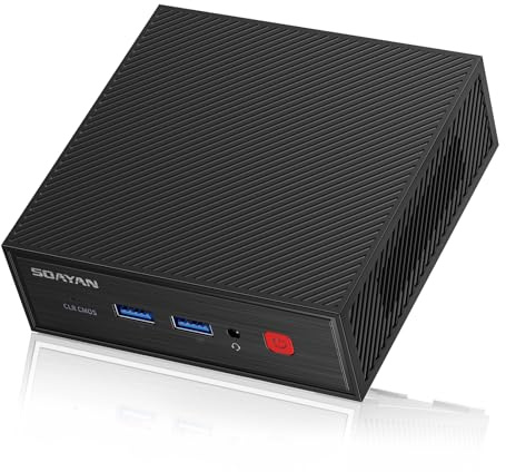 SOAYAN Mini PC, Alder Lake N100 Linux Mini Computers (up to 3.4GHz), 16GB DDR4 RAM 1TB SSD Ubuntu Small Desktop Computer 4K Dual Display/WiFi 6/USB3.2/BT5.2/Gigabit Ethernet for Home, Office,Business