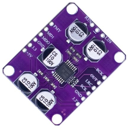 SPCM1808 - Módulo adaptador de audio estéreo de 99 dB (24 bits, módulo de decodificación de entrada analógica, módulo de decodificación estéreo)