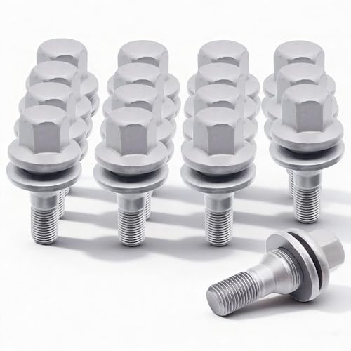 ERMWALR 16 Pz Bulloni Ruota M12 x 1.25 per Citroen C2 C3 C4 C5 per Peugeot 206 207 308 407 Bulloni Ruota Dadi Ricambio 9817024580 540567