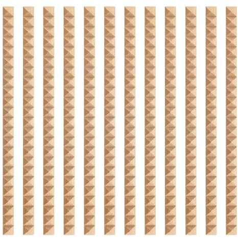 12 pièces de garniture en bois perlée, garniture de perles en bois décorative non finie en perles de bois 3D pour placard mural, étagère, fenêtre, porte (45.7x15.2mm/0.7x0.23po)