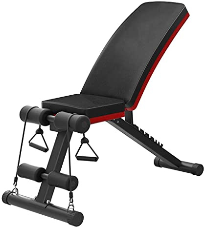 Hantelbänk Gym Liggbräda Fitnessklubbsutrustning Hemma Magbräda Multifunktionell Bänkpress Dubbelfällbar
