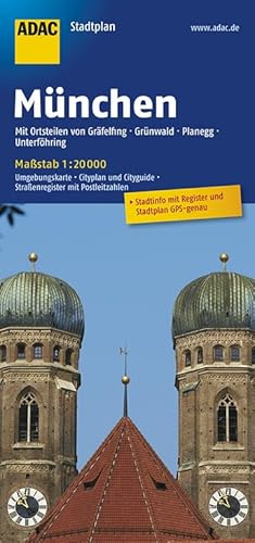 ADAC StadtPlan München mit Gräfelfing, Grünwald, Planegg, Unterföhring 1:20 000 (ADAC Stadtpläne)