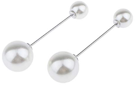 F Fityle Épingles à Cravate Barre Fermoir Broche pour Col Chemise - Design argenté 1