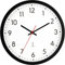 Lawei Orologio da parete radiocontrollato da 30 cm, per interni, in plastica, moderno, per soggiorno, casa, ufficio, scuola (nero)