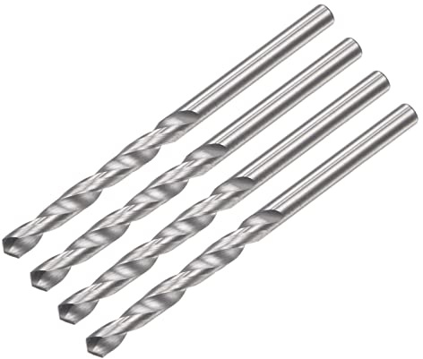 sourcing map 4 Stück VHM Bohrer Spiralbohrer Hochleistungsbohrer Ultrahart 2.5 mm C2/K20