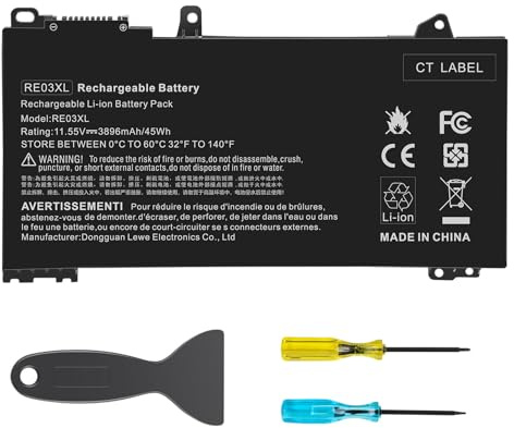 ASUNCELL 45Wh RE03XL Laptop Battery for HP Probook 430 G6 440 G6 445 G6 450 G6 455R G6 Series, HP Probook 430 G7 440 G7 445 G7 450 G7 Series, RE03XL L32407-AC1 HSTNN-0B1C L32656-005 HSTNN-DB9A
