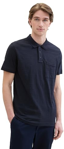 TOM TAILOR Herren Basic Poloshirt mit Struktur