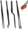 MEYAGOT 4 Pezzi Pinze Da Cucina, 30cm Barbecue Pinzette Da Cucina, Pinze Per Cucina, Pinzette Da Cucina In Acciaio Inox Set Di Pinzette Adatte Per Chef, Bistecche, Barbecue, Cucinare (Nero)