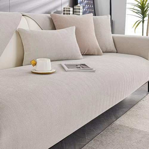 BohrenCL Sofa Überzug, Chenille Sofabezug, Sofa Überwurf, Sofadecke rutschfest, Sofa überwurfdecke, Sofaschutz Katze Hund, Sofa Schutzdecke, Sofadecken Für Sitzfläche, Couchbezug, SOFE Cover