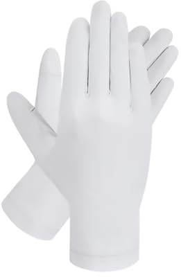 OhSunny Women Anti-UV Gloves Sun Protection UPF 50+ Full Finger Summer Cycling Touchscreen Gloves for Golf Driving Hiking SLM3M113D (Grey)