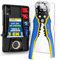 S&R Automatische Abisolierzange im 98-tlg Set 5-in-1, Kabel Entmanteler, Crimpzange, Cutter, mit 70 St isolierten Kabelschuhen Klemmen, 25 St Kabelbinder, 1 Isolierband, 1 Marker