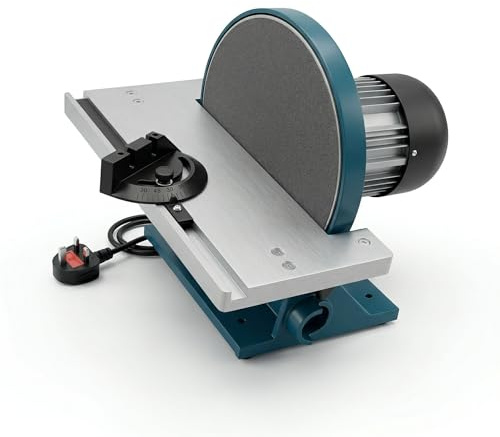 KATSU Tools 12 305mm Disc Sander Linisher 750W, 0-45 Deg Aluminum Tilting Table, 435 x 156 mm Large Work Area, Heavy Duty Cast Iron Base, for Wood Metal Plastic, Model 100189