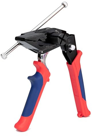 Pistola de sujeción de cables de acero inoxidable, cortador de bridas de cremallera 2 en 1, instalación segura y fácil para envolturas de metal de 4,5 a 24 mm, herramienta de enrutamiento de cables y