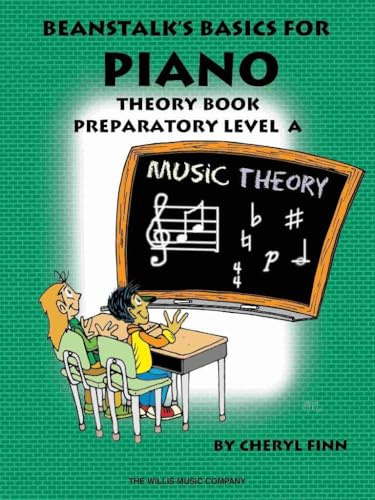 Beanstalk's Basics for Piano Theory Book Preparatory Book A | Cheryl Finn Beginner Piano Theory Workbook | Lesson Matched Exercises for Early Piano Students with Online Sticker Art