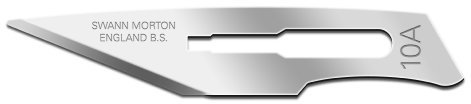 SWANN-MORTON SNon STERILE Carbon Steel V.P.I. Protected Surgical Blade No. 10A Multicolor