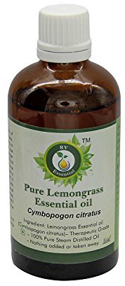 R V Essential Reines Zitronengras Ätherische Öl 15 ml (0.507 Unzen) - Zitronengras (100% reiner und natürlicher Dampf destilliert) Pure Lemongrass Essential Oil