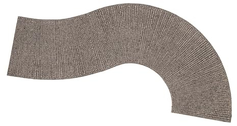 NOCH Struktur-Kurve „Kopfsteinpflaster“, realistische Kurvenstraßen, 7,5 cm breit, ca. 32 cm lang, für Spurweite H0 ideal im Modellbau