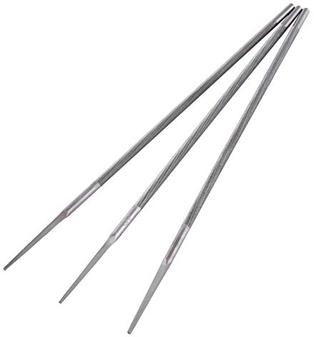 Pack de 3 Limes rondes,Akozon affuteuse de chaine tronconneuse,affute chaine tronconneuse(4mm)