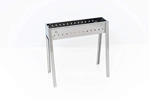 Lisa s.r.l. Canalina Cuocispiedini ed Arrosticini a Carbone - Acciaio Inox - Milano 50 cm