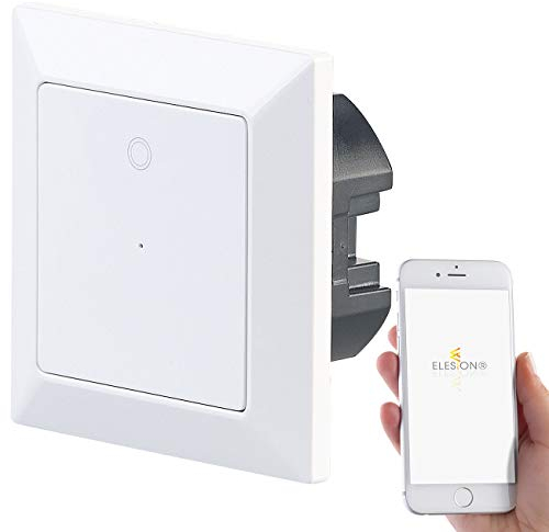 Luminea Home Control Lichtschalter: Lichttaster mit WLAN, App, kompat. zu Siri, Alexa & Google Assistant (WiFi Schalter, Alexa Lichtschalter, Kippschalter)