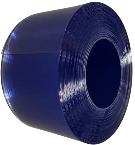 AirTech-UK Clear PVC Strip Curtain Roll for Doors – Flexible Industrial Plastic, REACH Compliant, UV-Stabilised – 100mm x 2mm x 50m