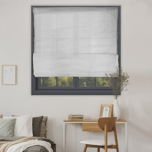 MADECOSTORE Store Bateau Voile structuré - Blanc - L60 x H180cm