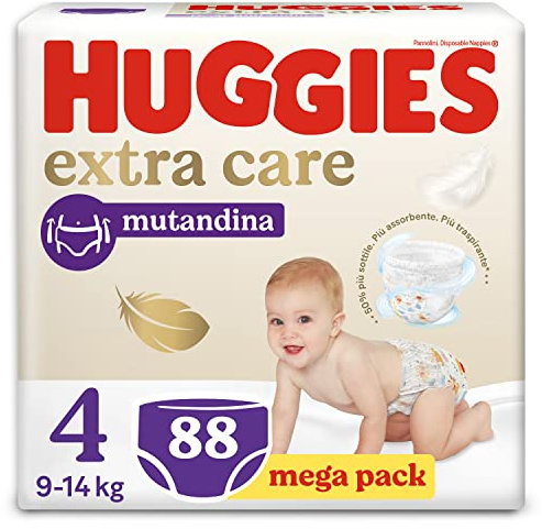 Huggies Extra Care Windeln Höschen Größe 4 (9-14 kg), 88 Stück